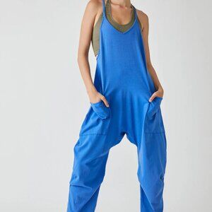 Free People Hot Shot Onesie Regal Blue gorgeous color XS